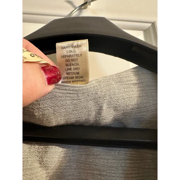 Studio West Apparel Ombré bohemian style blouse w/ stitching & fringe sz L - Picture 5 of 5